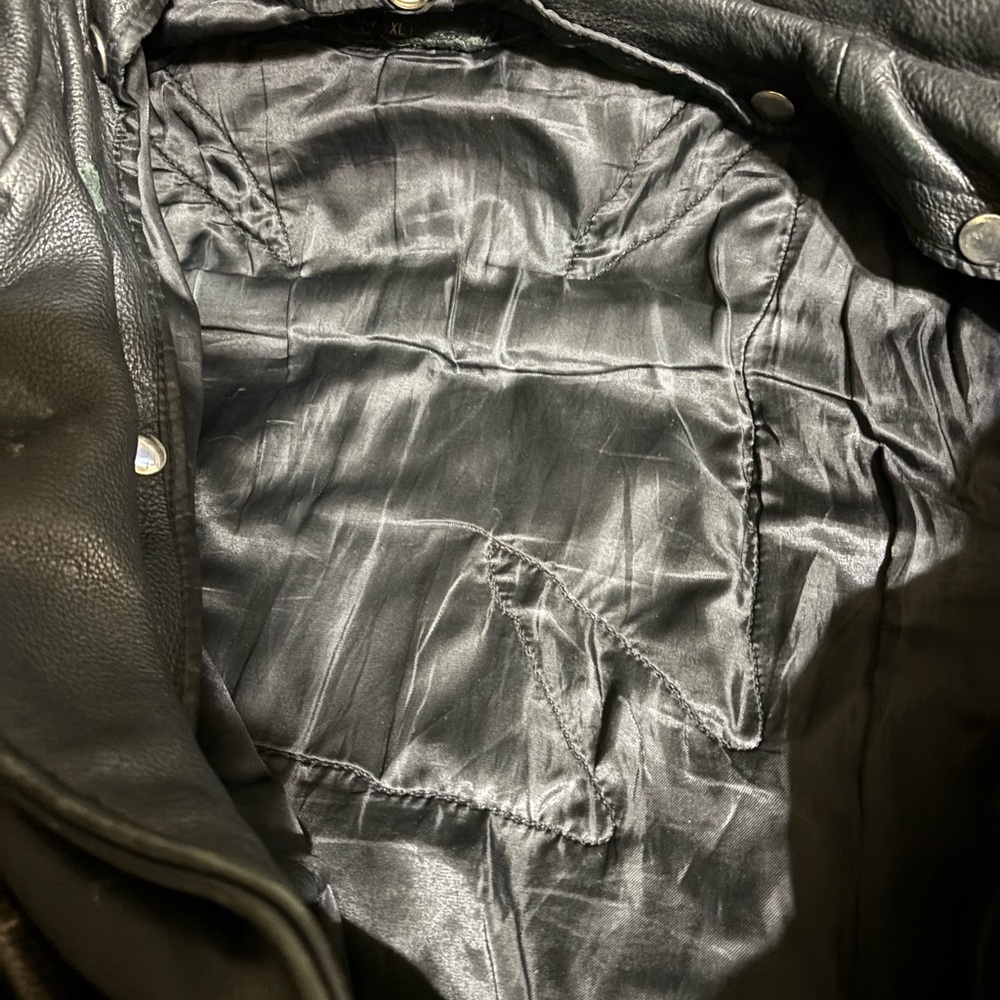 McClintock Heritage Collection Black Leather Biker Jacket. Genuine Leather. - Picture 11 of 11
